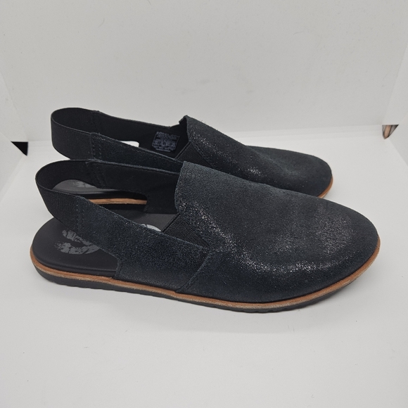 Sorel Ella slingback mules black shimmer size 7.5 - Picture 1 of 9